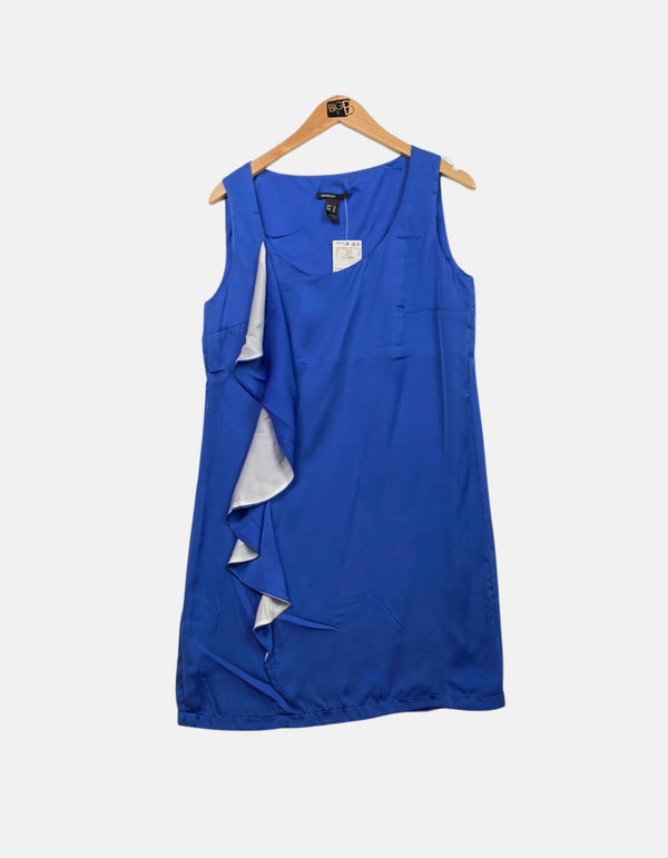 Royal Blue Sleeveless Ruffle Dress